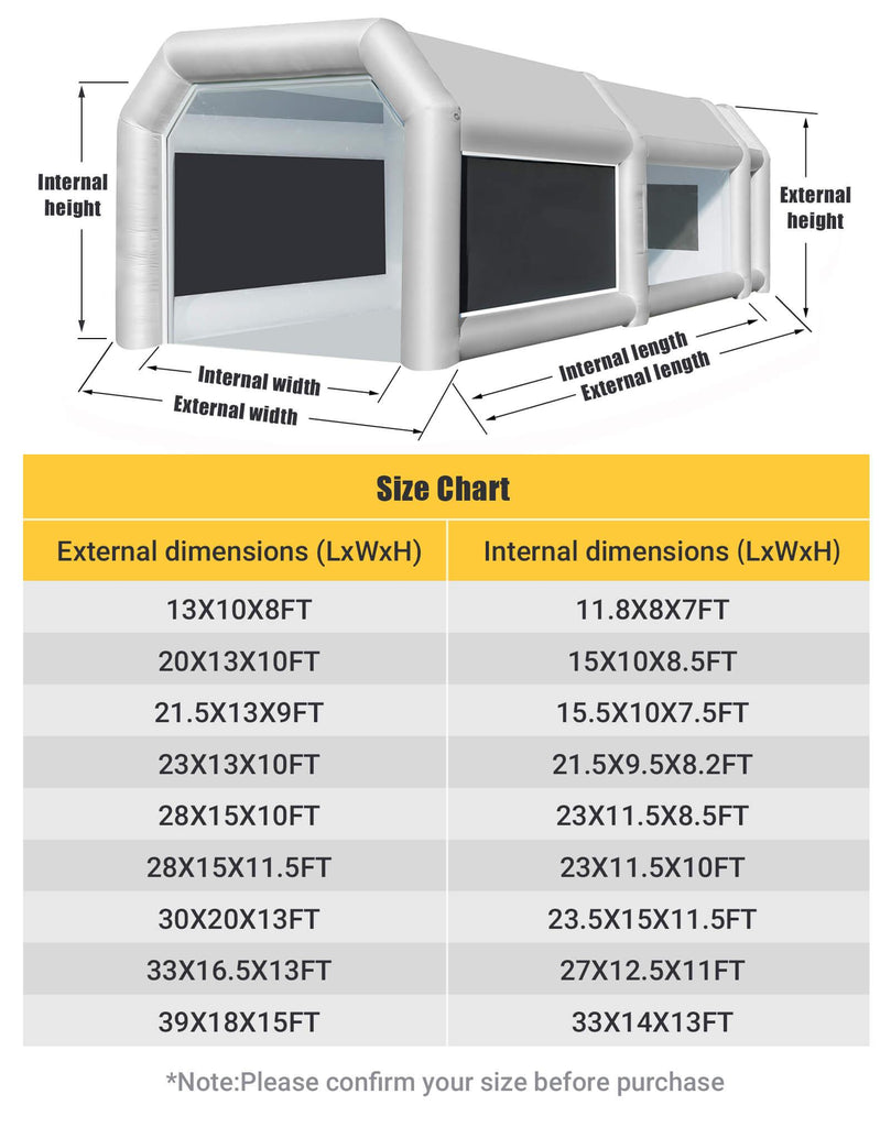 Inflatable Spray Paint Booth Portable Paint Tent Car Workstation with Air Filter System - flapkwan