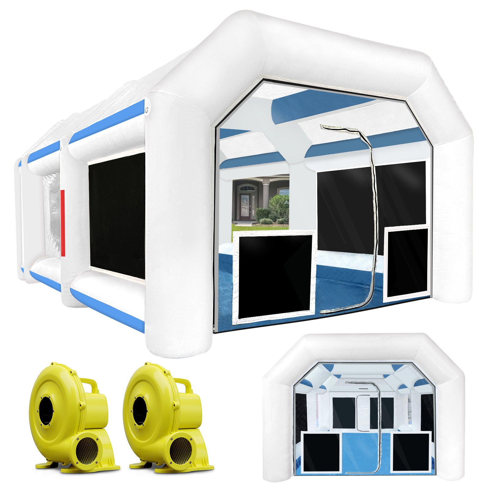 FLAPKWAN Inflatable Spray Paint Booth Portable Paint Tent Car Workstat –  flapkwan
